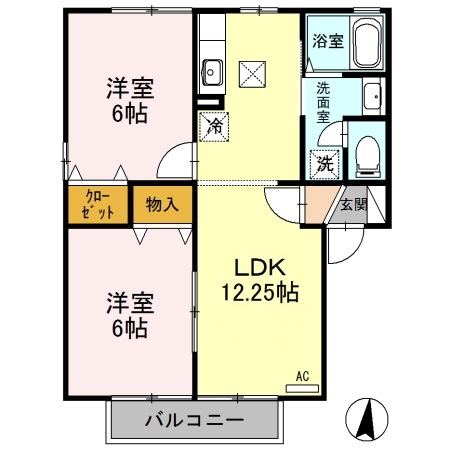 アンバサダーヒルズ Bの間取り