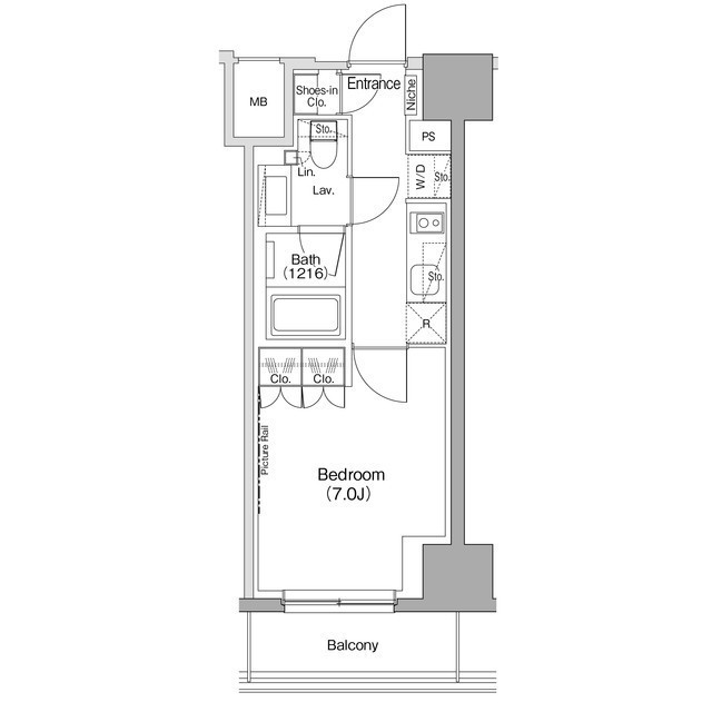 ザ・パークハビオ五反田・603号室の間取り
