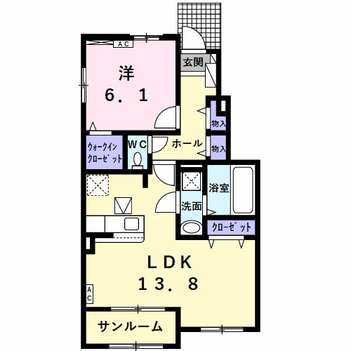 フィオーレ加賀野 Bの間取り