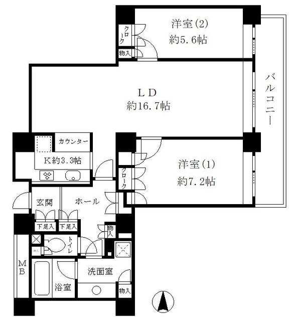 リバーポイントタワーの間取り