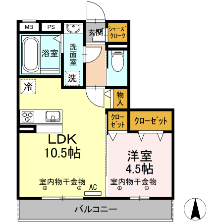 アルバグランデ桑名東方の間取り