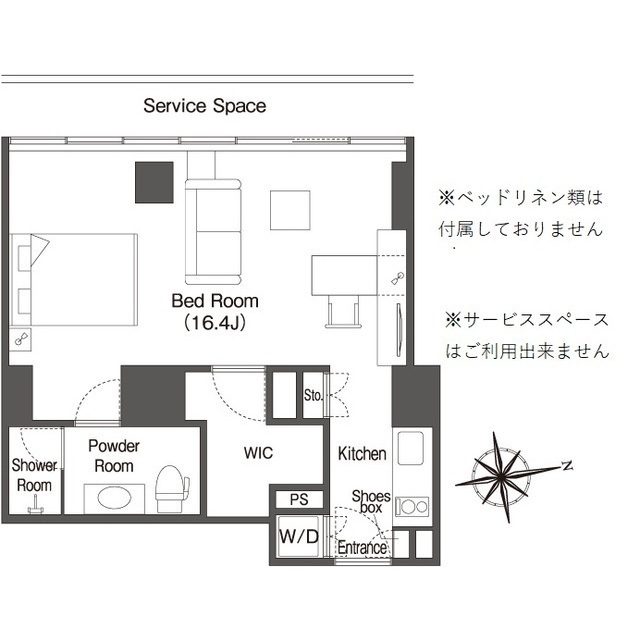 フロンティアレジデンスザタワー品川の間取り