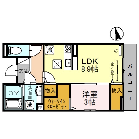 クレセント東住吉の間取り