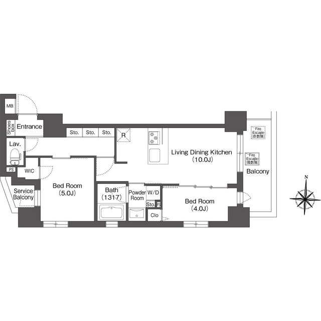 バウスフラッツ高円寺の間取り
