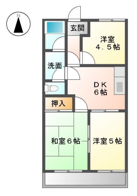 サンフォレスト百合ノ沢A棟の間取り