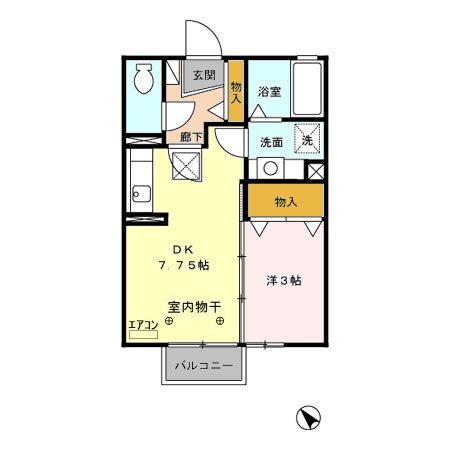 フラワーリング Bの間取り