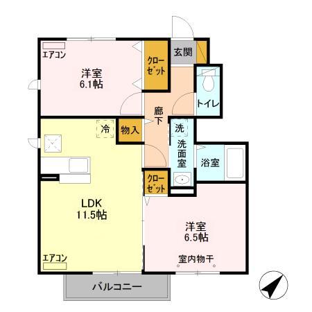 アシェルパーク Iの間取り