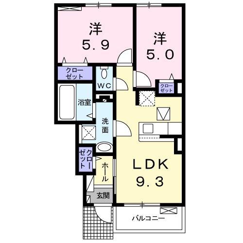 エテルノ ココの間取り