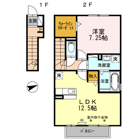 フルーヴKの間取り