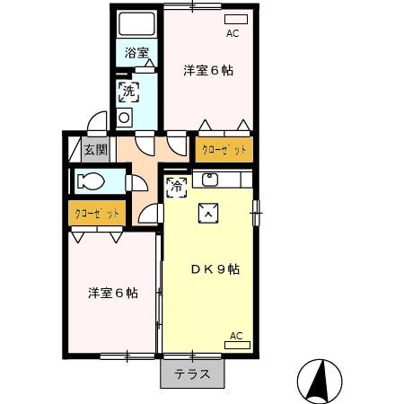 ホクト Aの間取り