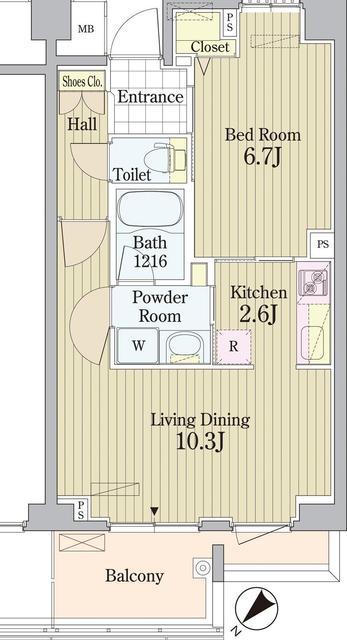 PRIME URBAN 東中野 COURの間取り