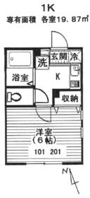 コーポキネマ大森南の間取り