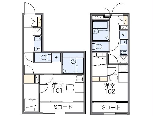 レオパレスエスペランサ横須賀の間取り