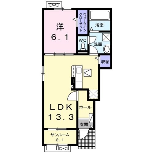 コンフォール Aの間取り