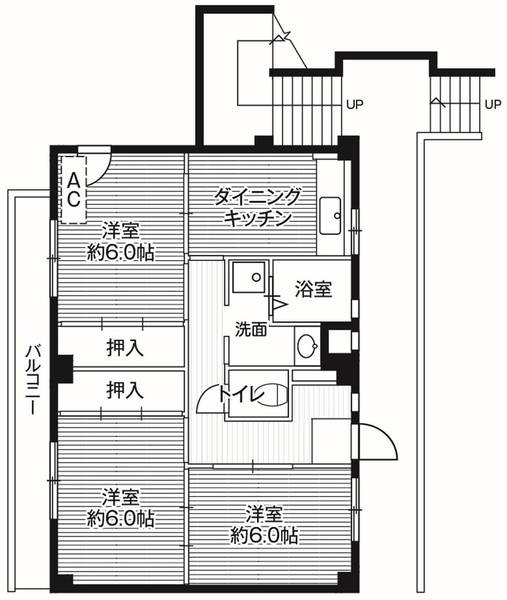 ビレッジハウス市原4号棟の間取り