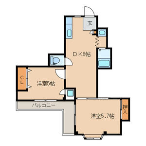 エリーナプラザ藤崎の間取り