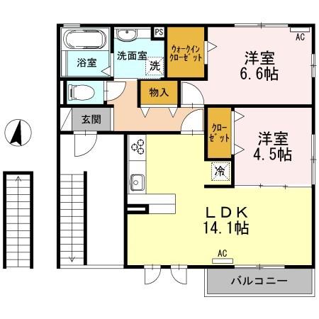 サン・ブリック北一色の間取り