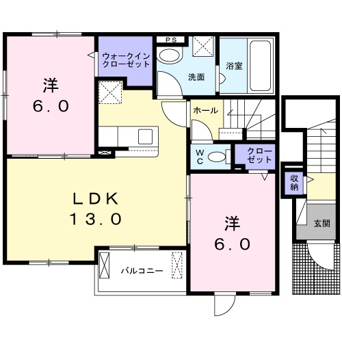 ヴェルドミール緑台Ⅰの間取り