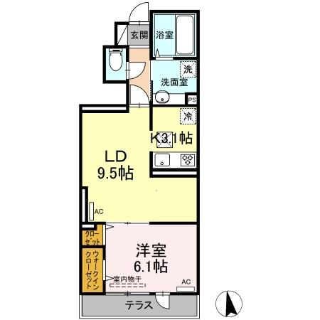 アナシエ下連雀の間取り