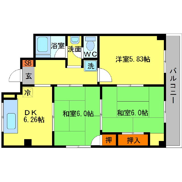 笹部ハイツの間取り