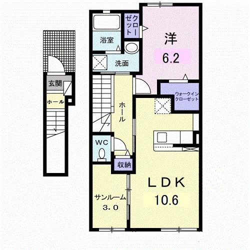 サンライフ Ⅱの間取り