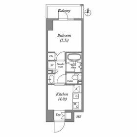 コスモグラシア両国レジデンスの間取り
