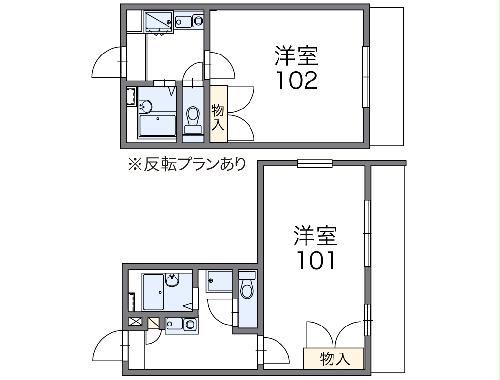 レオパレス峰弐番館の間取り