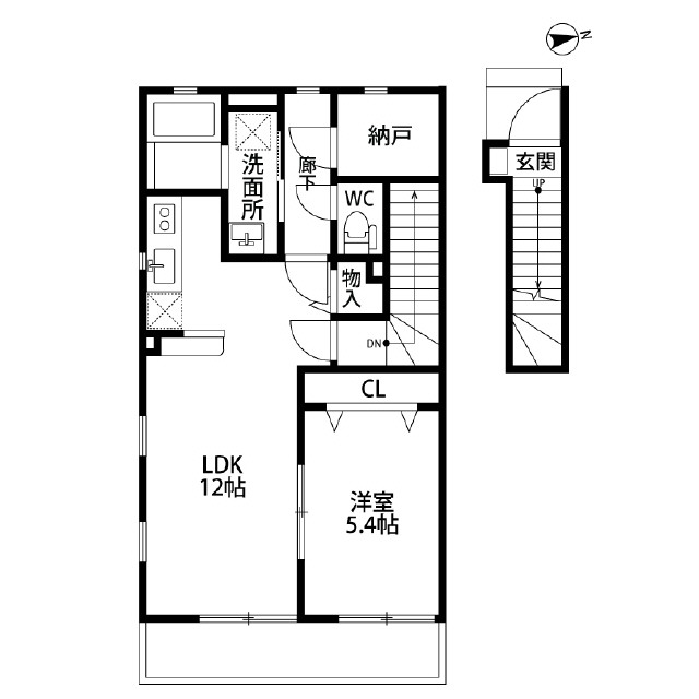 アムール 新町の間取り
