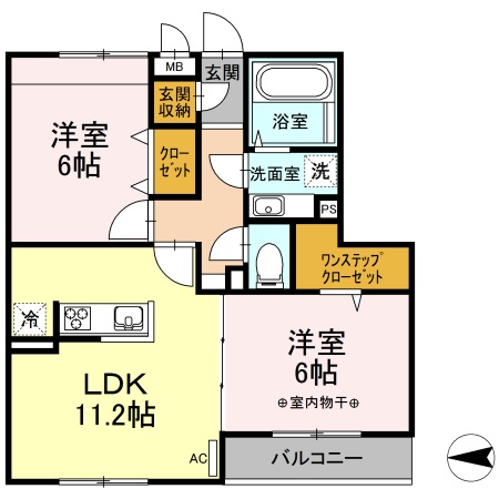 カーサ ビアンコの間取り