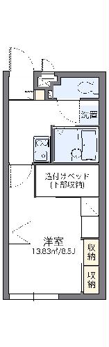 レオパレスりん・208号室の間取り