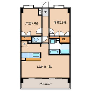 レフィナード今宿の間取り