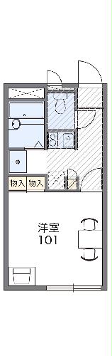 レオパレスクロスロード赤塚の間取り