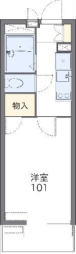 レオパレスプラシーボ上島の間取り