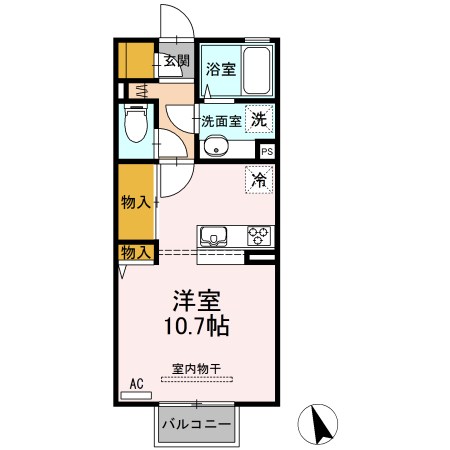 クラレス Aの間取り