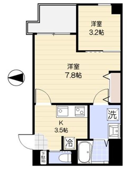 ムジーク北参道・404号室の間取り