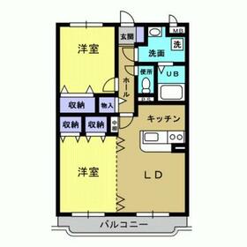 駒場コーポIIの間取り