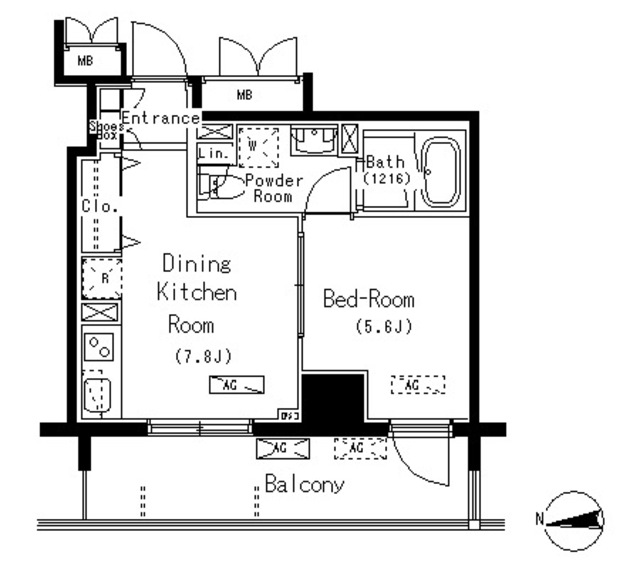 パークアクシス元浅草ステージの間取り