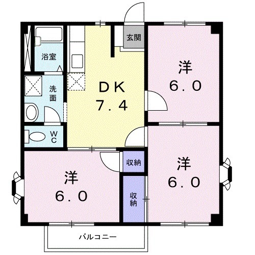 ツインハイツBの間取り