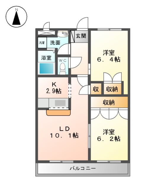 メゾン・ド・アンジュ Aの間取り