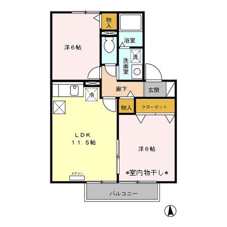 ドミール三日市 Aの間取り