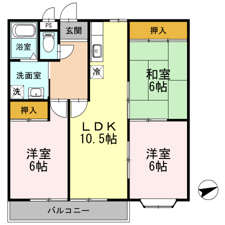 シャルムマスダⅡの間取り