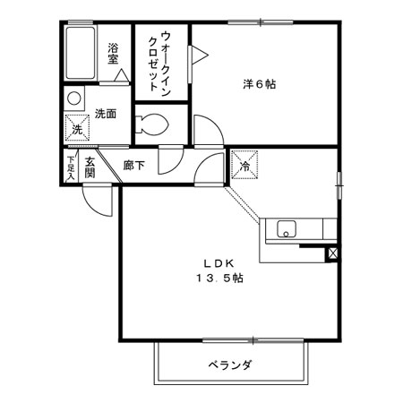 アンバサダーヒルズ Cの間取り