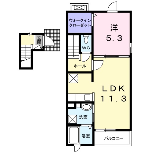 ハピネスベルⅡの間取り