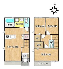 ラルジュ八潮 B棟の間取り