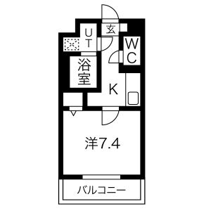 レジデンスルイーダ※1年間家賃5,000円ダウンFR1か月&初回保証料の間取り