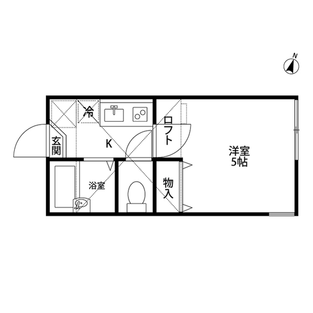 プロハイム洋光台・102号室の間取り