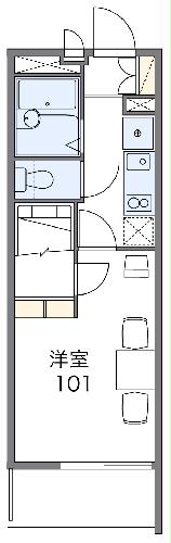 レオパレスWaveImpactの間取り