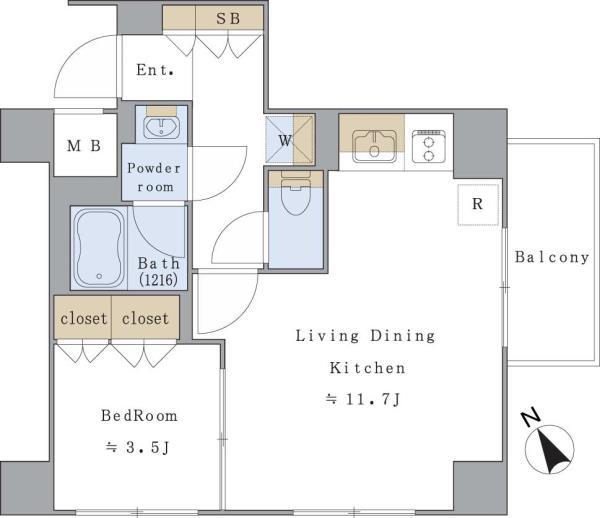 Brillia ist 文京茗荷谷の間取り