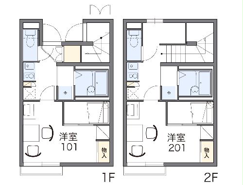 レオパレスクプクプ Ⅱの間取り