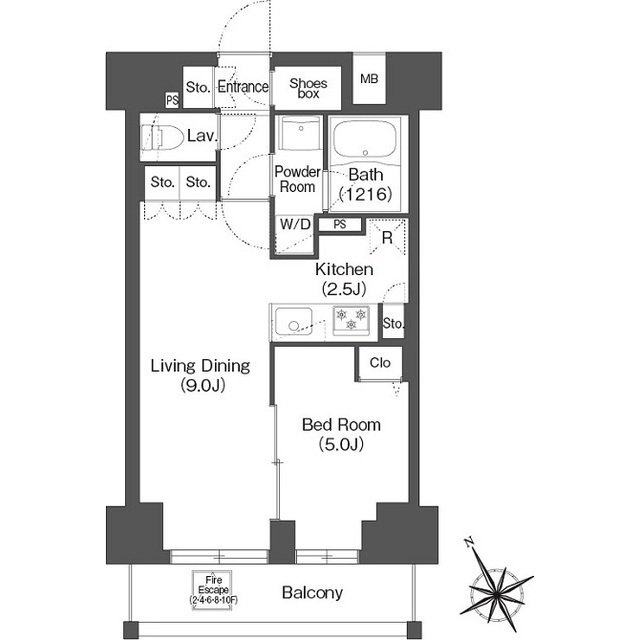 コンフォリア・リヴ根岸二丁目の間取り